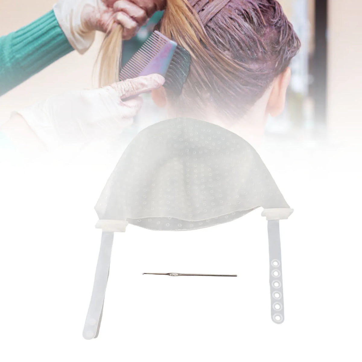 Silicone Hair Highlighting Hat | Reusable DIY Coloring Tool Hair Coloring Cap Qme