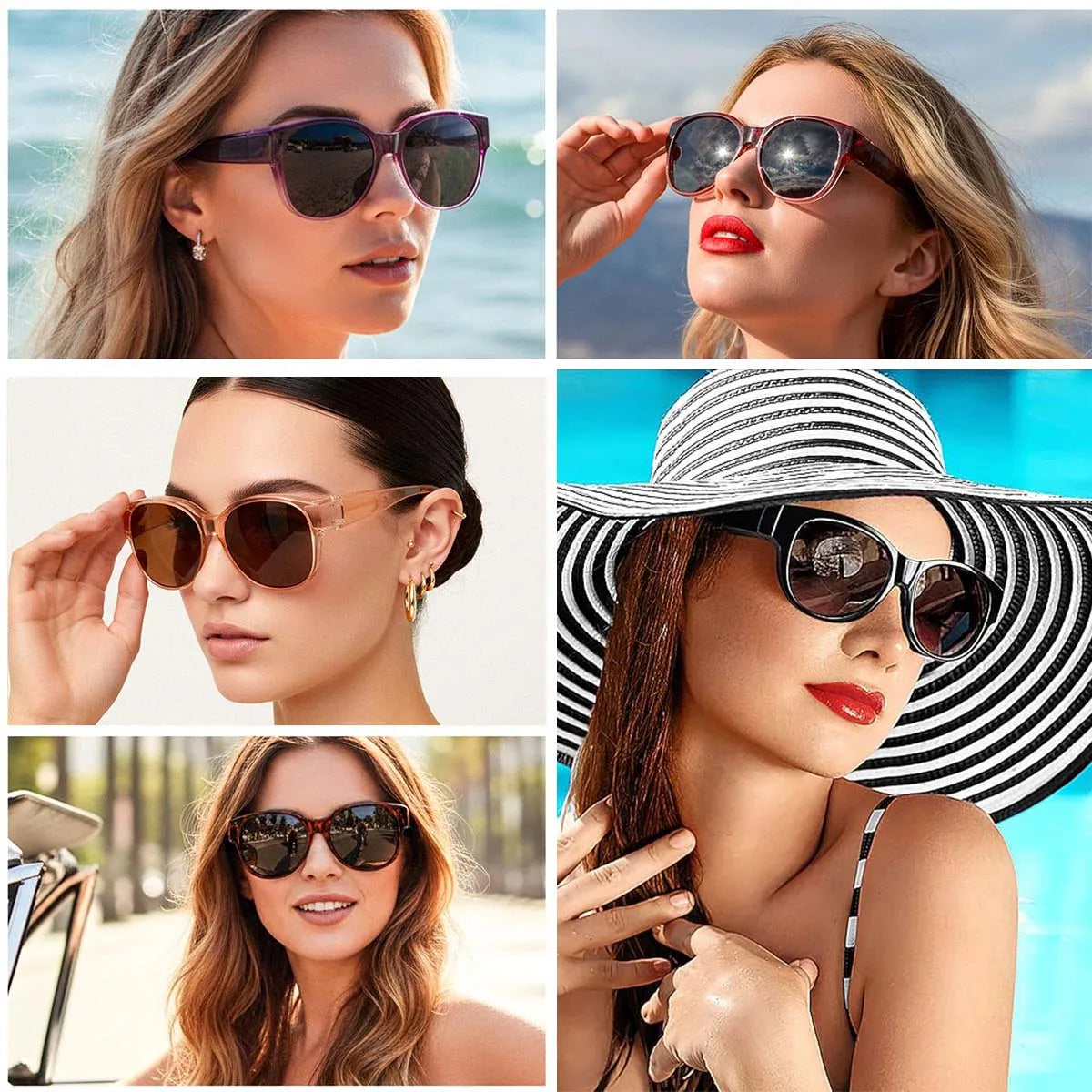 VOPHA Polarized Fit-Over Sunglasses Women UV400 T03 Fit-Over Sunglasses Qst