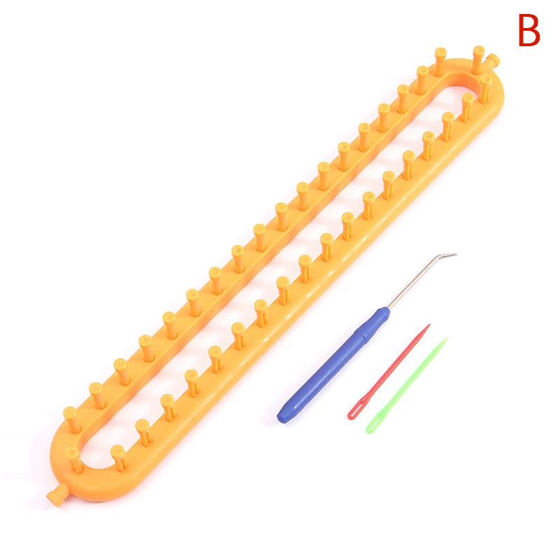 Rectangle & Round Knitting Loom Set – DIY Weaving Kit for Beginners Knitting Loom Kit Qst B36cm