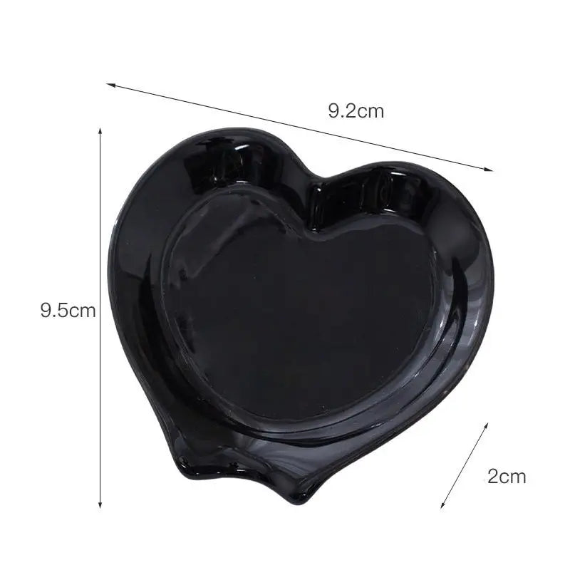 Heart Shaped Ceramic Spoon Rest & Ladle Rack | Kitchen Organizer Ceramic Spoon Rest Qme