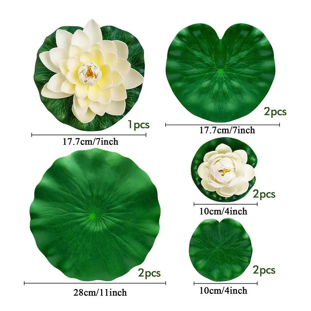 Floating Pool Flower Decorations – 9pc Artificial Realistic Set Artificial Flower Decor Qme 1 set China Mainland