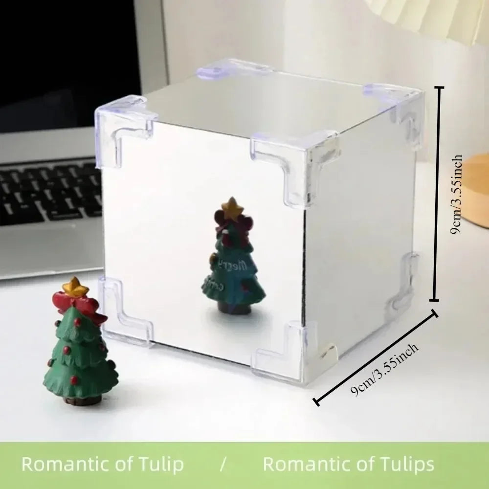 DIY Tulip Sea Mirror Night Light – Handmade Car Decor Kit DIY Craft Light Kit Qme