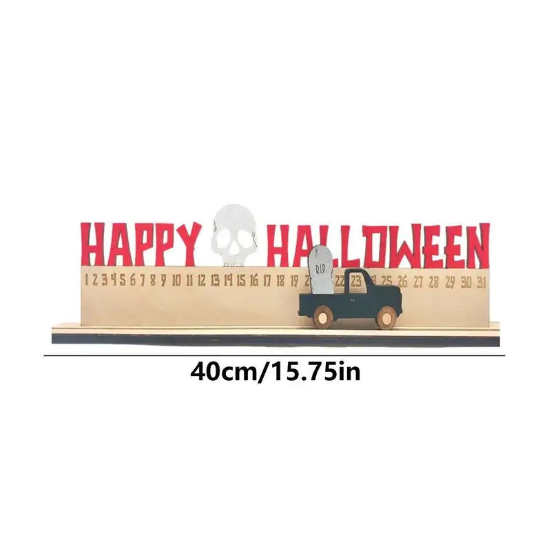 Halloween Wooden Advent Countdown Calendar – Movable Number Halloween Countdown Calendar Qme