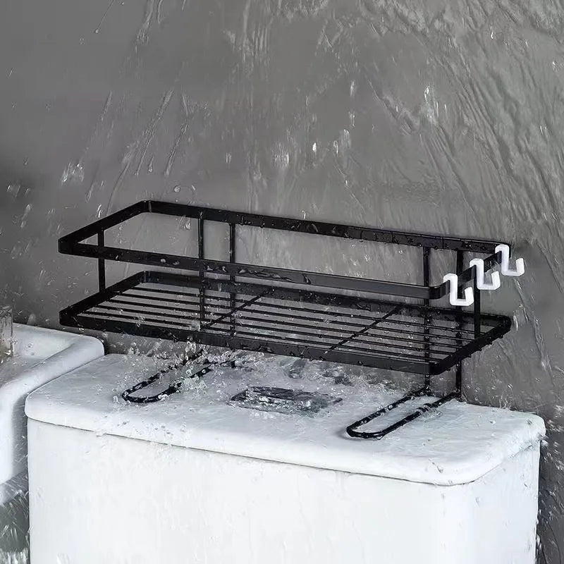 Double Layer Toilet Storage Rack – No-Drill Bathroom Organizer Bathroom Storage Rack Qme