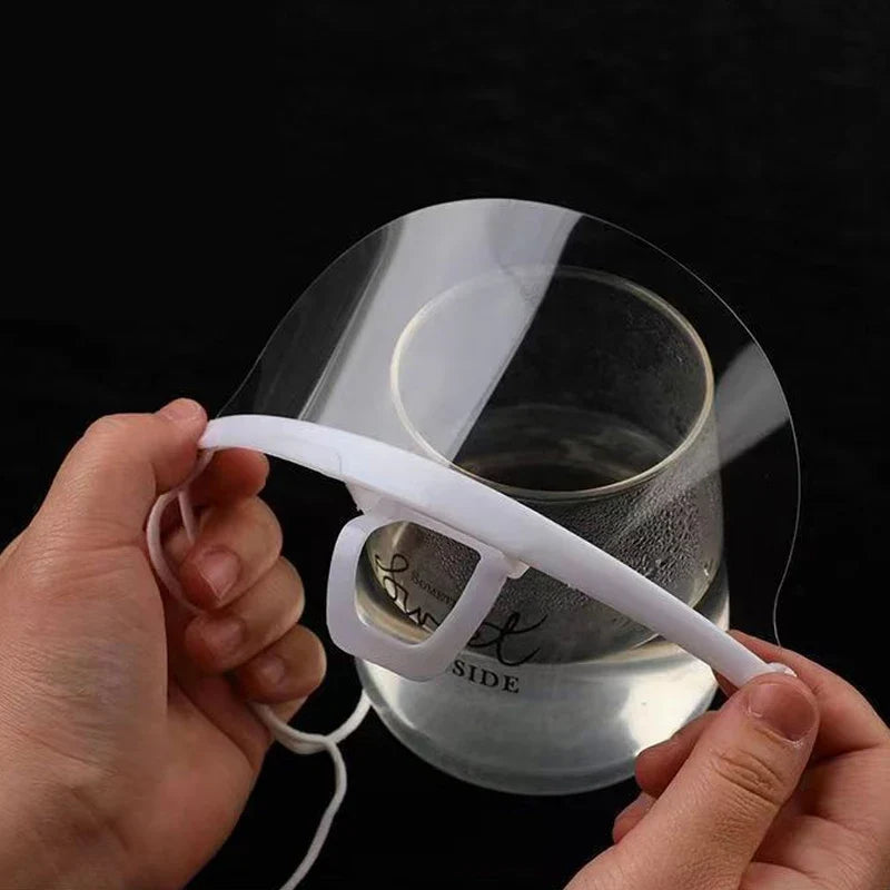 Clear Plastic Catering Face Shields – Reusable 20-Pack Catering Face Shield Qme