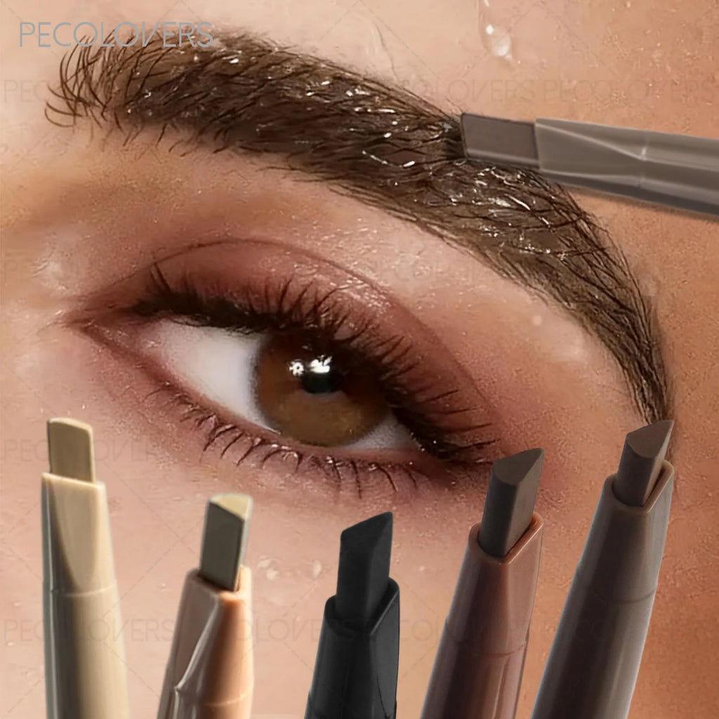 Retractable Dual-Ended Eyebrow Pencil with Brush – 4 Colors Eyebrow Pencil Qme
