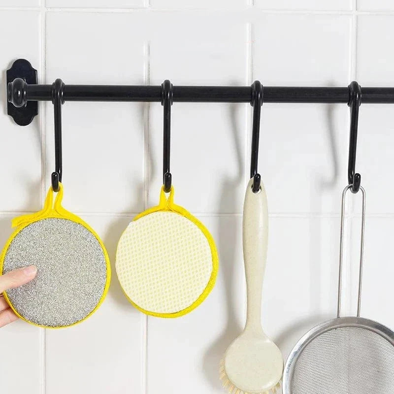Double-Sided Dishwashing Sponge Scouring Pads – Set of 5 Sponge Scouring Pad Qme