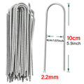 Heavy-Duty U-Shape Garden Staples – Zinc-Coated Landscape Stakes Landscape Ground Stakes Qme 2.2x100mm 4cm 30pcs