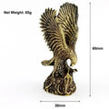 Antique Copper Eagle Statue – Vintage Brass Bird Figurine Decorative Figurine Qme A