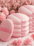 Soft Velvet Round Powder Puffs 10-Pack – Flawless Coverage Powder Puff Set Qme 10 PCS
