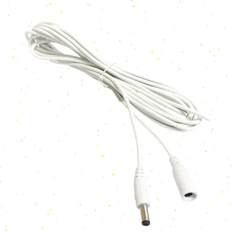 DC Power Extension Cord 5.5×2.1mm Copper Core 1–5m 5-Pack DC Power Extension Cable Qme