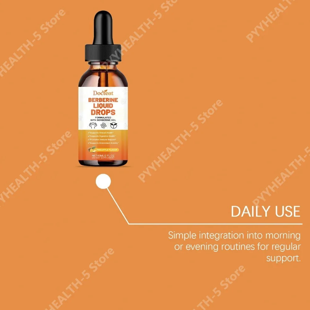 Berberine Liquid Drops – Pineapple, Green Coffee & Cinnamon Herbal Supplement Qst