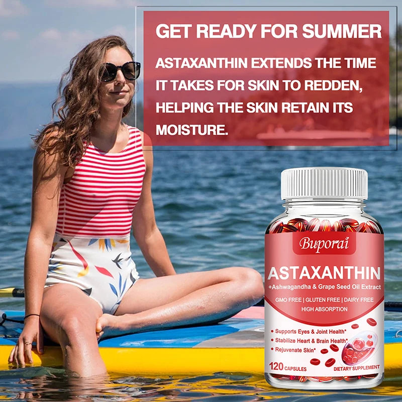 Astaxanthin Capsules – Antioxidant for Skin, Eye & Immune Support Antioxidant Supplement Qst