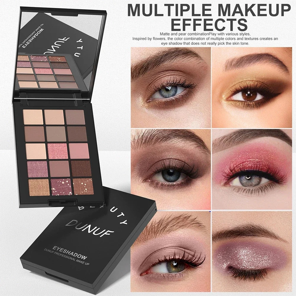 15-Grid Matte Pear Eyeshadow Palette – Highly Pigmented Eyeshadow Palette Qme