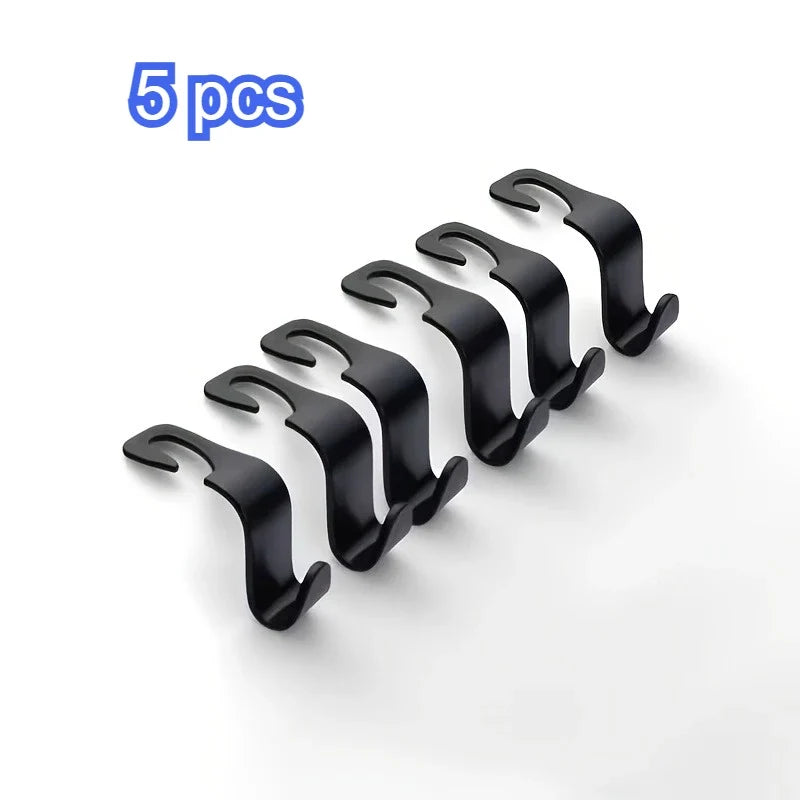 Car Seat Headrest Hooks – Universal Auto Storage Hanger Car Headrest Hook Qme 5pcs