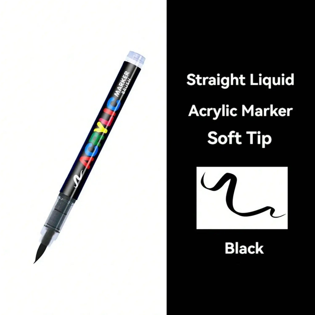 12-Piece Black & White Acrylic Paint Markers – Wood & Ceramic Acrylic Paint Markers Qme