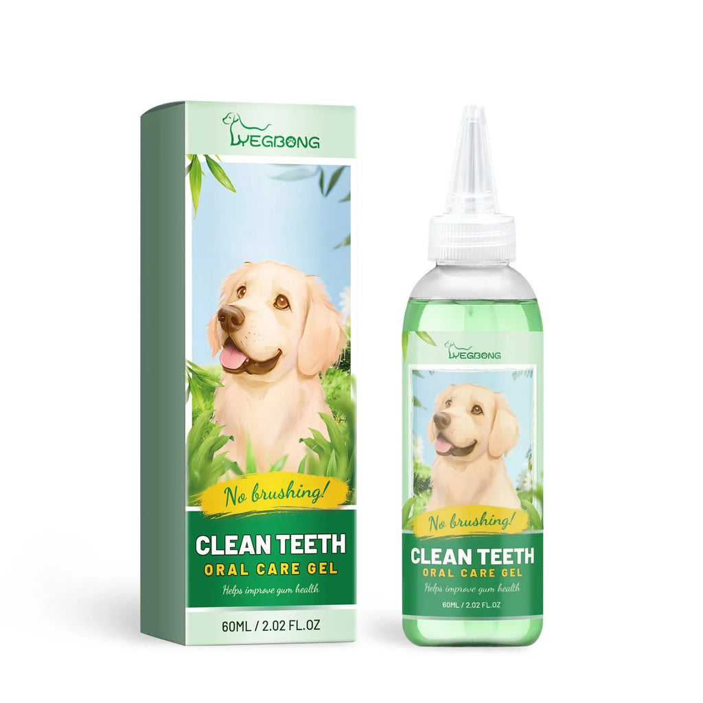 Pet Teeth Cleaning Gel – Dog & Cat Breath Freshener Pet Dental Gel Qme