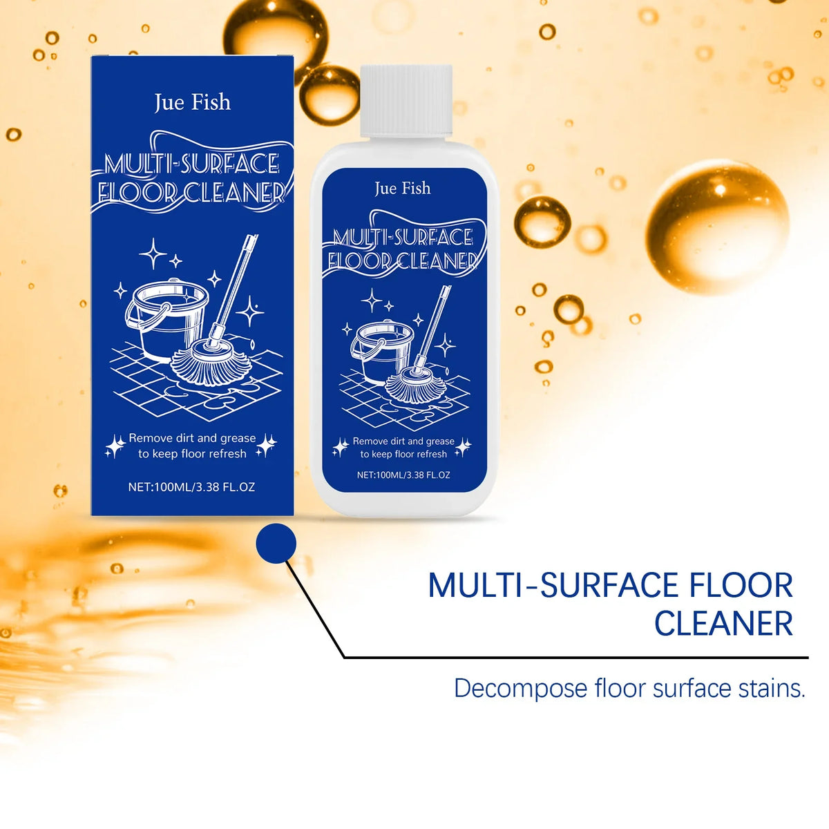 JUE FISH Multi-Surface Floor Cleaner – Fast & Powerful Floor Cleaner Qme