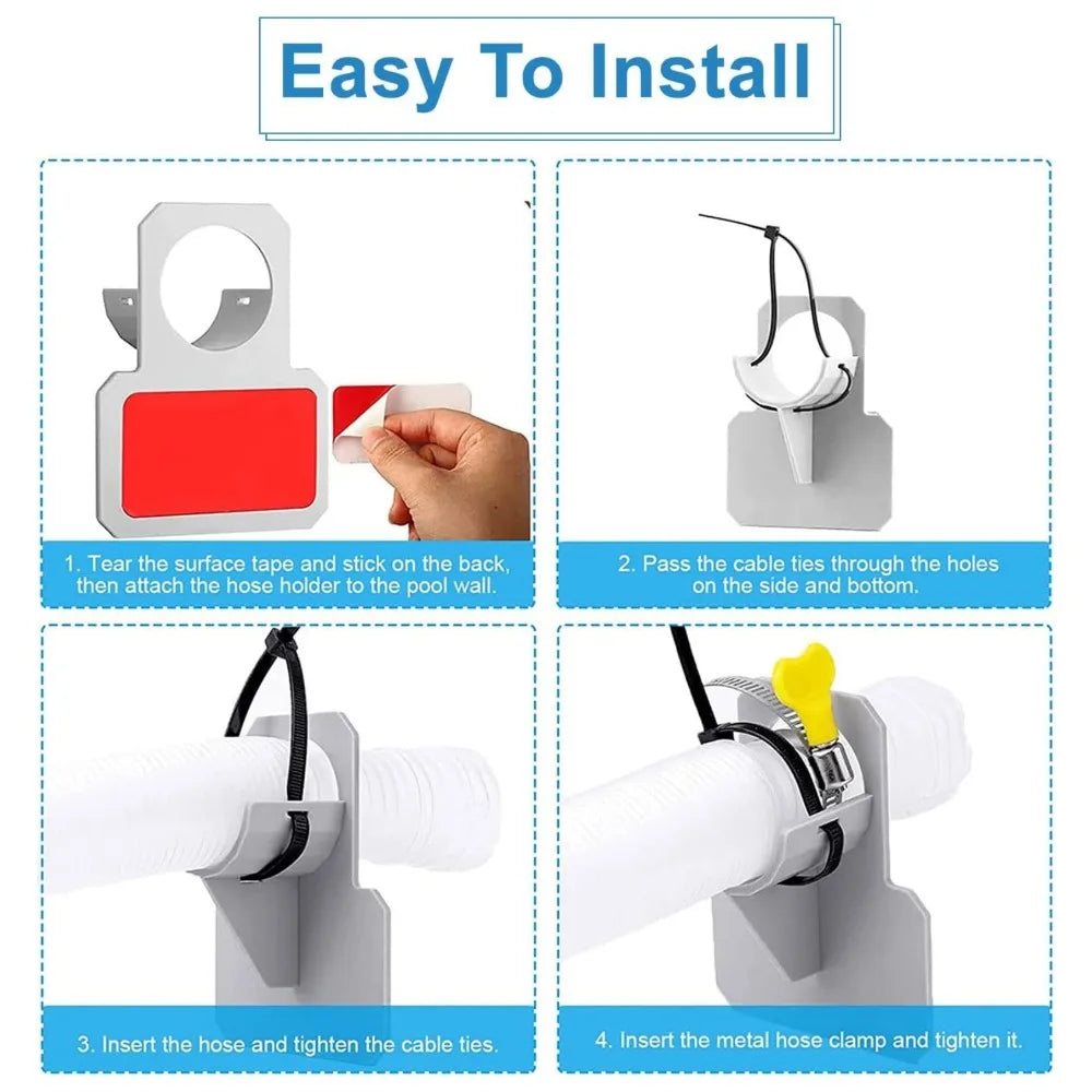 Swimming Pool Pipe Holder 30–37mm Hose Support Bracket Pool Hose Bracket Qme