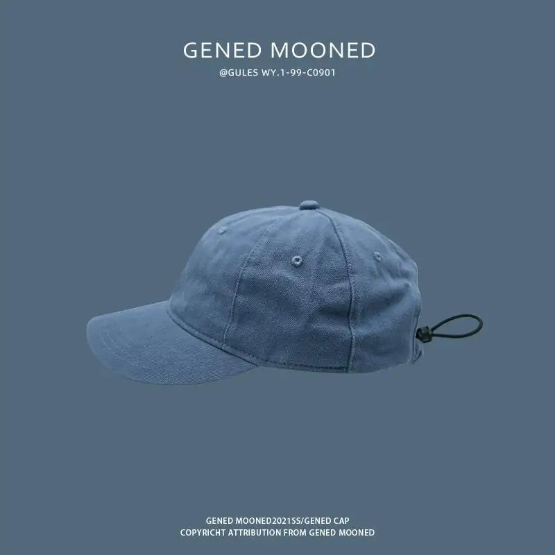 Drawstring Short Brim Hat – Soft Cotton Curved Cap Curved Brim Cap Qme