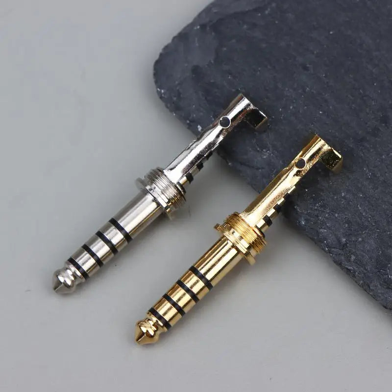 HiFi 5-Pole Balanced Audio Plug | Rhodium Copper 4.4mm Clip Balanced Audio Plug Qme