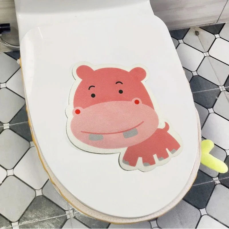 Cartoon Fragrant Toilet Stickers – Kids Self-Adhesive Decals Bathroom Sticker Decals Qme
