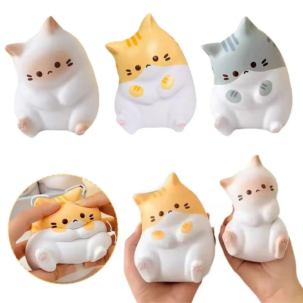 Kawaii Cat Squishy Fidget Toy – Slow Rise Squeeze Ball, 6 Colors Squishy Fidget Toy Qme