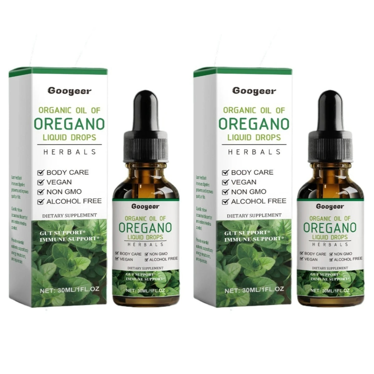 Oregano Oil Drops with Vitamin B1 – Herbal Supplement 30ml Herbal Supplement Drops Qst 60 ml(Pack of 2)
