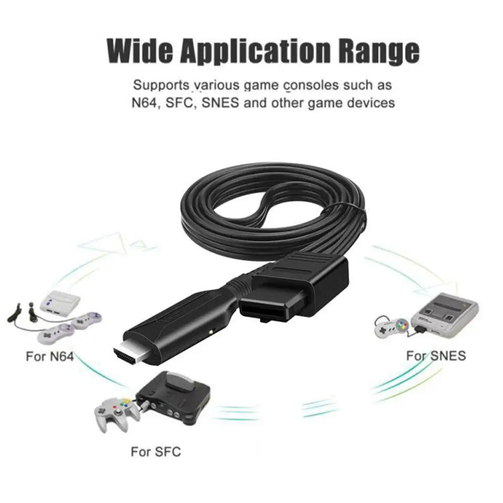 N64 to HDMI Converter Adapter – GameCube & SNES Plug Play HDMI Game Adapter Qme