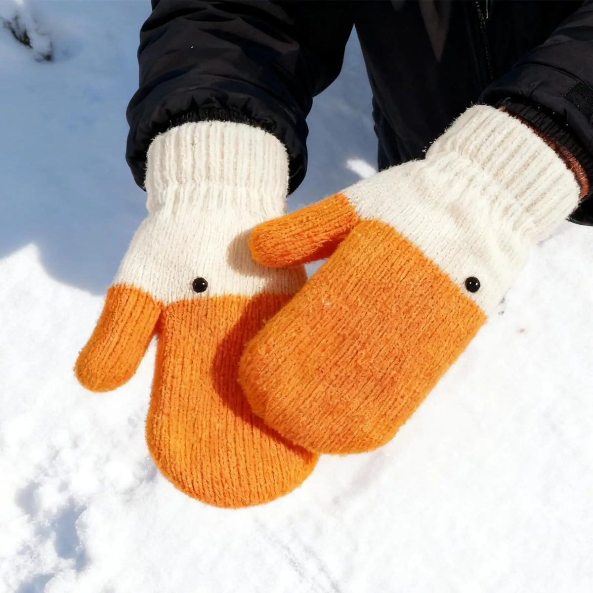 Cute Animal Mittens Warm Lining Cotton Winter Gloves Animal Winter Mittens Qme
