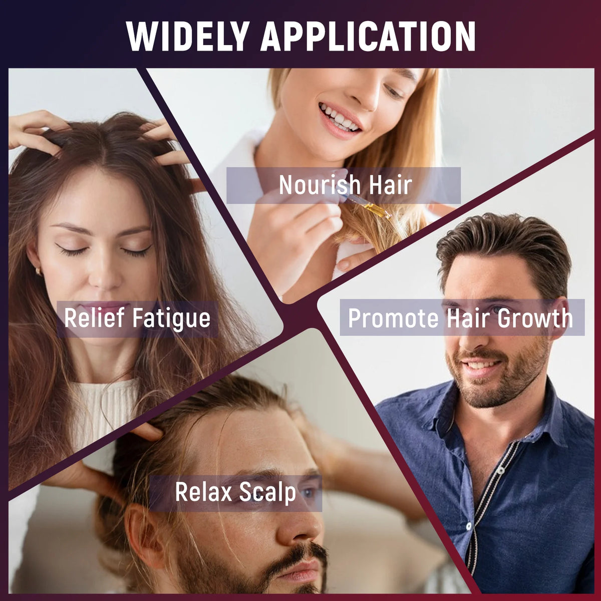 Jitesy Electric Scalp Massage Comb – Red Light & Essential Oil Scalp Massage Comb Qst
