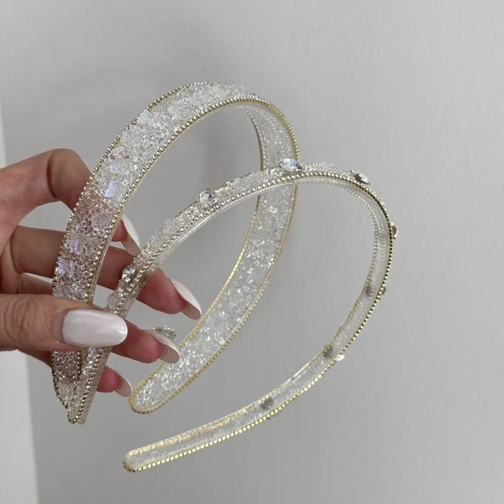 Princess Crystal Rhinestone Headband – Elegant Hair Hoop Crystal Hair Headband Qme