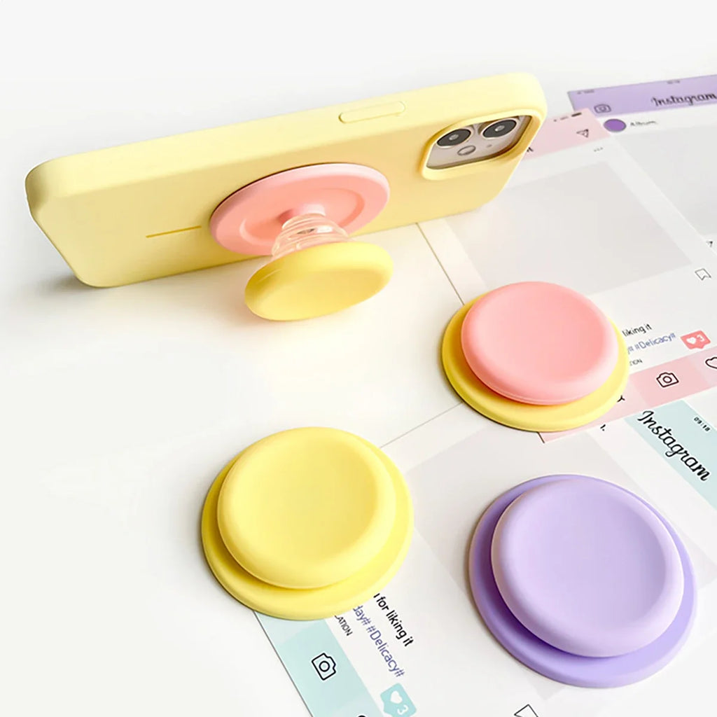 Macaron Silicone Magnetic Air Cushion Stand | Adhesive Backing Phone Stand Qme