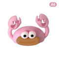 Cute Crab Cable Holder – Self-Adhesive Silicone USB Organizer Cable Organizer Clip Qme Pink