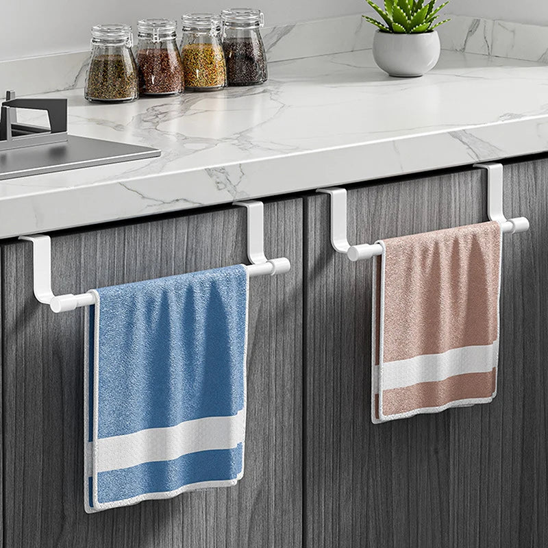 Kitchen Cabinet Towel Rack – No-Drill Dishcloth Holder Cabinet Towel Rack Qme
