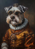 Vintage Royal Animal Pet Portrait Canvas Wall Art Print Canvas Wall Art Qst 12 50x70cm Unframed