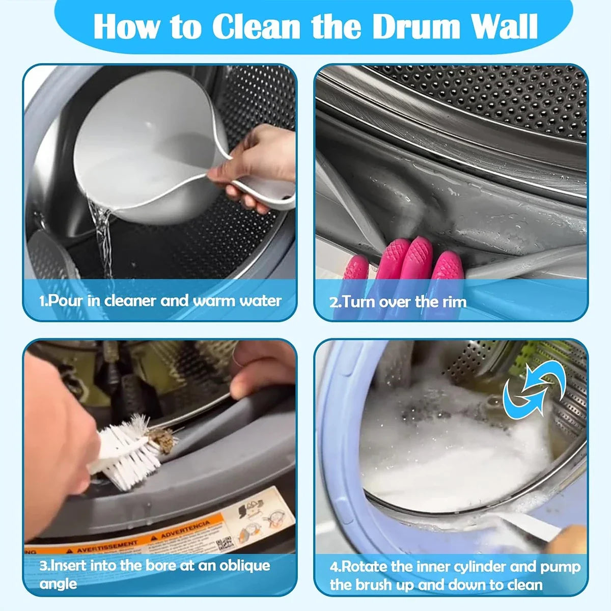 Washing Machine & Dryer Vent Cleaning Brush – Crevice Tool Crevice Cleaning Brush Qme