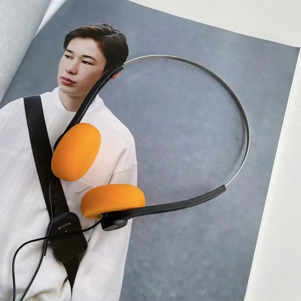 Japanese Retro Wired Headphones – Vintage HiFi 3.5mm Earphones Retro Wired Headphones Qme