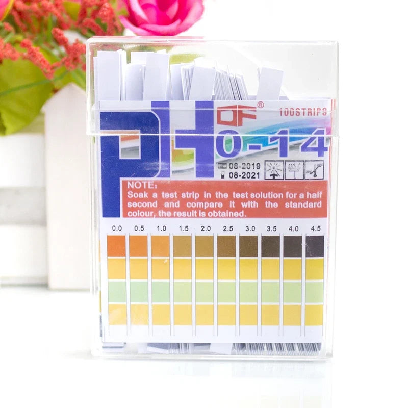 pH 0-14 Test Strips – 100pc Litmus Paper Indicator pH Test Strips Qme