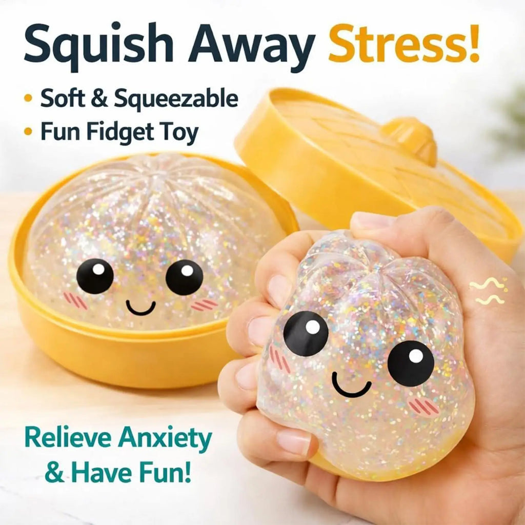 Squeeze Dumpling Toy – Fun Squishy Gift for Kids & Adults Novelty Squeeze Toy Qme