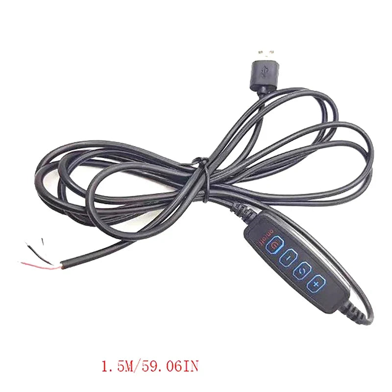 USB 5V LED Tri-Color Dimmer Switch 4-Key 2CH Controller LED Dimmer Controller Qme