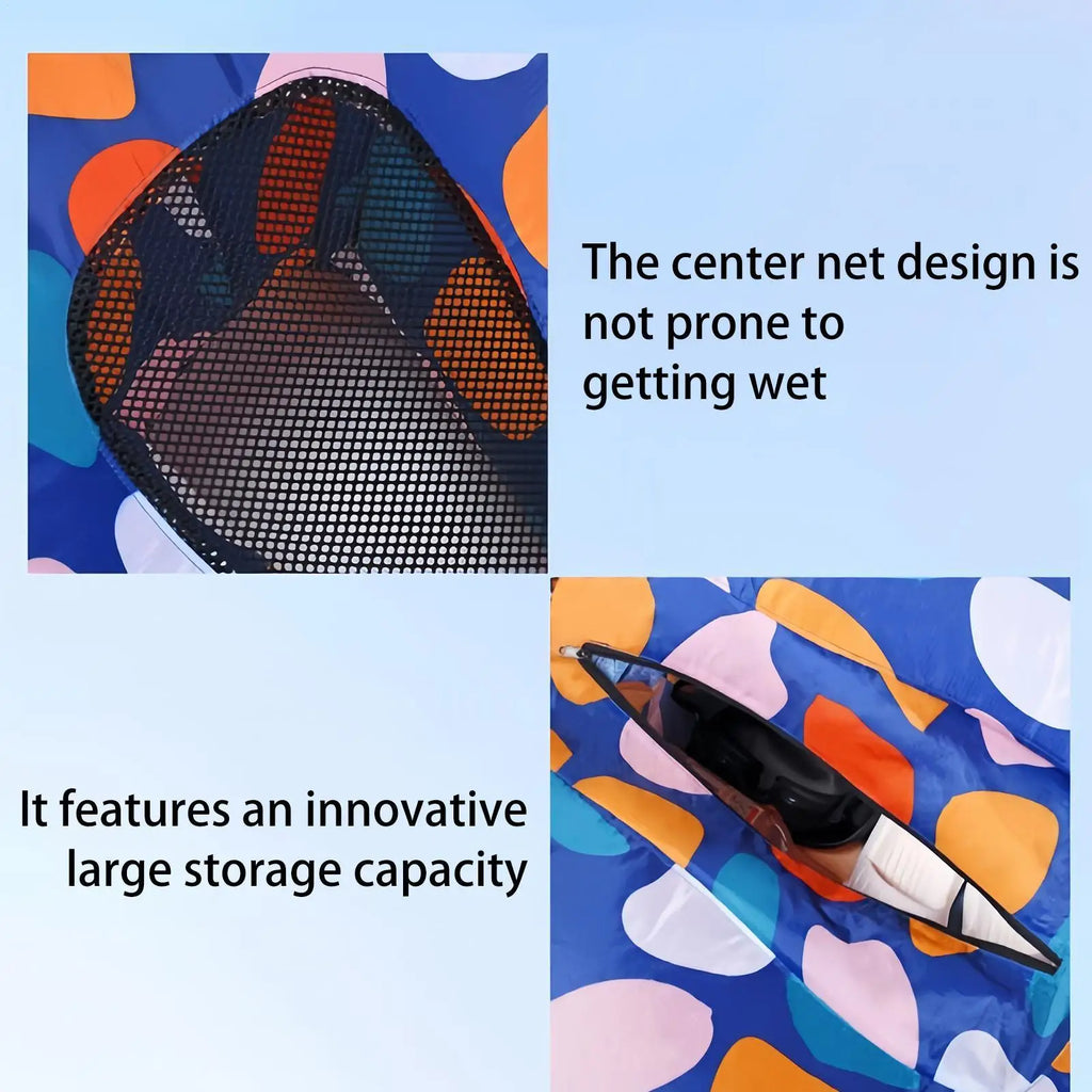 Inflatable Air Lounger with Sun Shade | Portable Beach Sofa Inflatable Air Lounger Qme