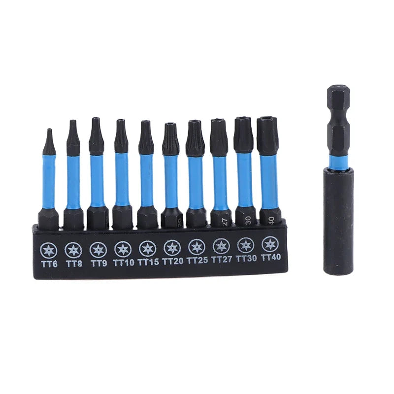 21-Pc S2 Steel Star Impact Drill Bit Set – Magnetic Hex Shank Impact Drill Bit Set Qme