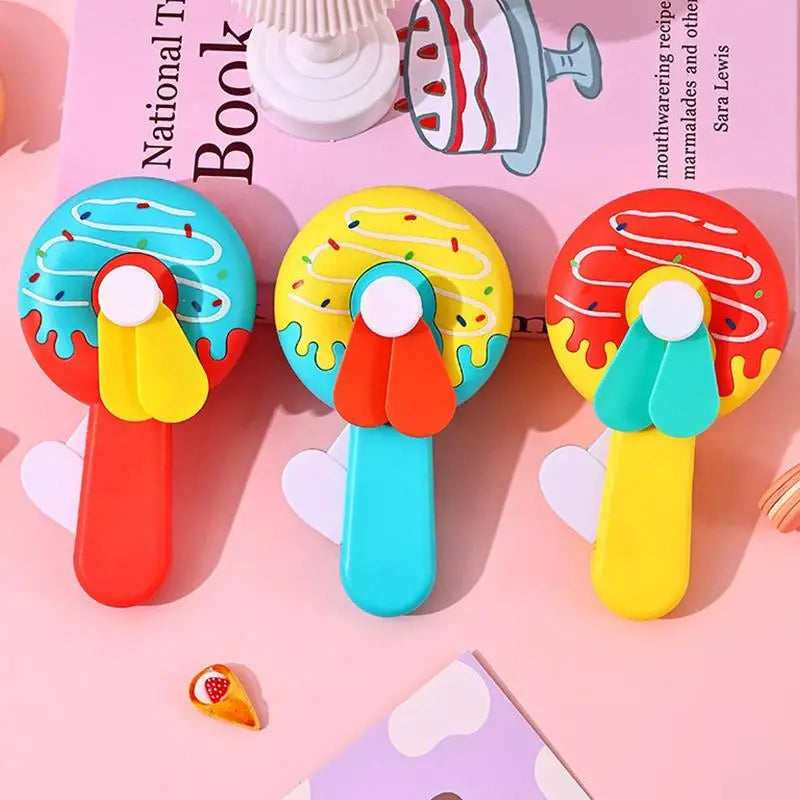 Portable Mini Hand Fan – Cute Cartoon Party Gift for Kids & Adults Novelty Hand Fan Qme