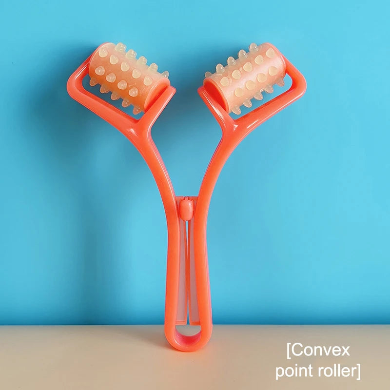 Y-Shape Facial Roller & Body Massage Tool – Face Lift & Slimming Body Massage Roller Qst Orange