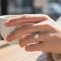 Six-Claw Round CZ Promise Ring | Minimalist Women's Ring CZ Promise Ring Qme Default Title
