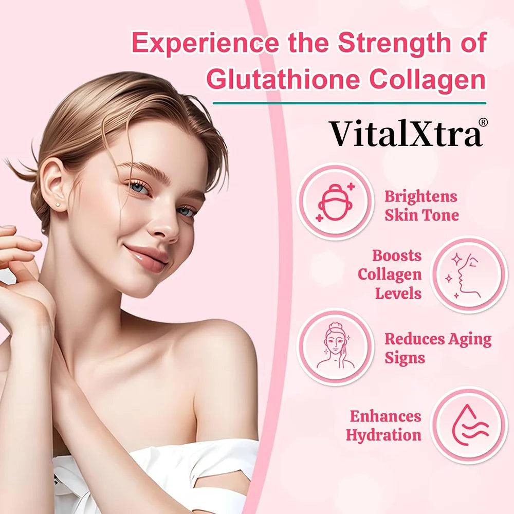 Glutathione & Collagen Supplement – 120 Capsules | SOOMIIG Dietary Supplement Qst