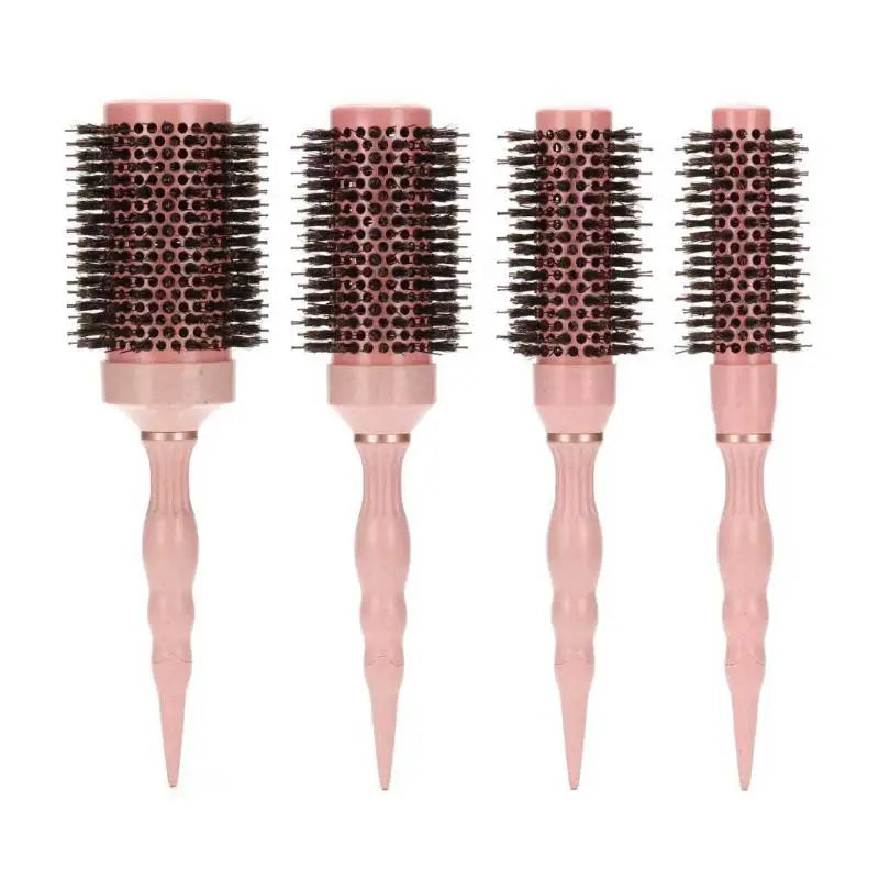 Boar & Nylon Barrel Round Brush – Curl & Salon Styling Round Styling Brush Qme