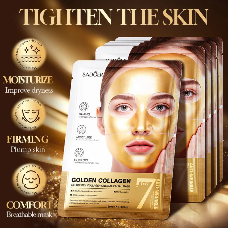 Gold Collagen Crystal Face Mask – Firming & Hydrating Collagen Face Mask Qme