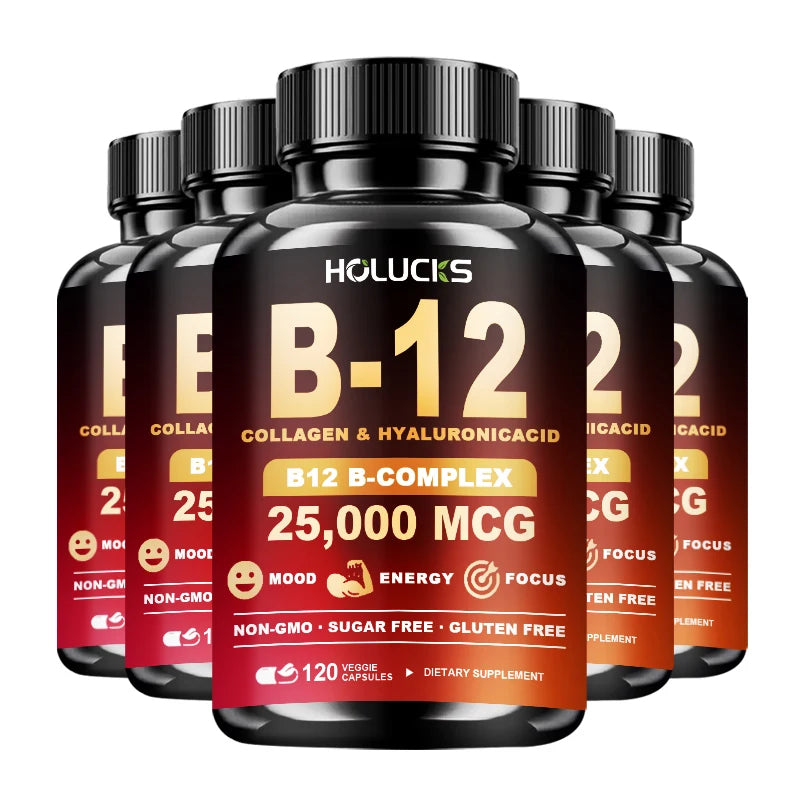Vitamin B12 Complex with Marine Collagen & Biotin – 60/120 Caps Vitamin Supplement Qst 5BOX 120pcs Hot Sale